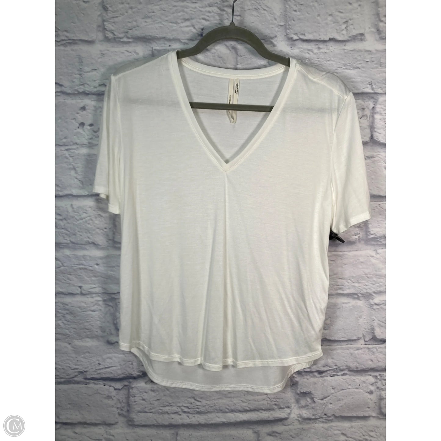 Top Short Sleeve Basic By Anthropologie In White, Size: Xs