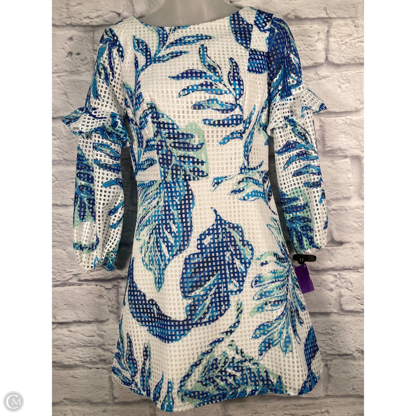 Dress Designer By Lilly Pulitzer In Blue & White, Size: Xxs