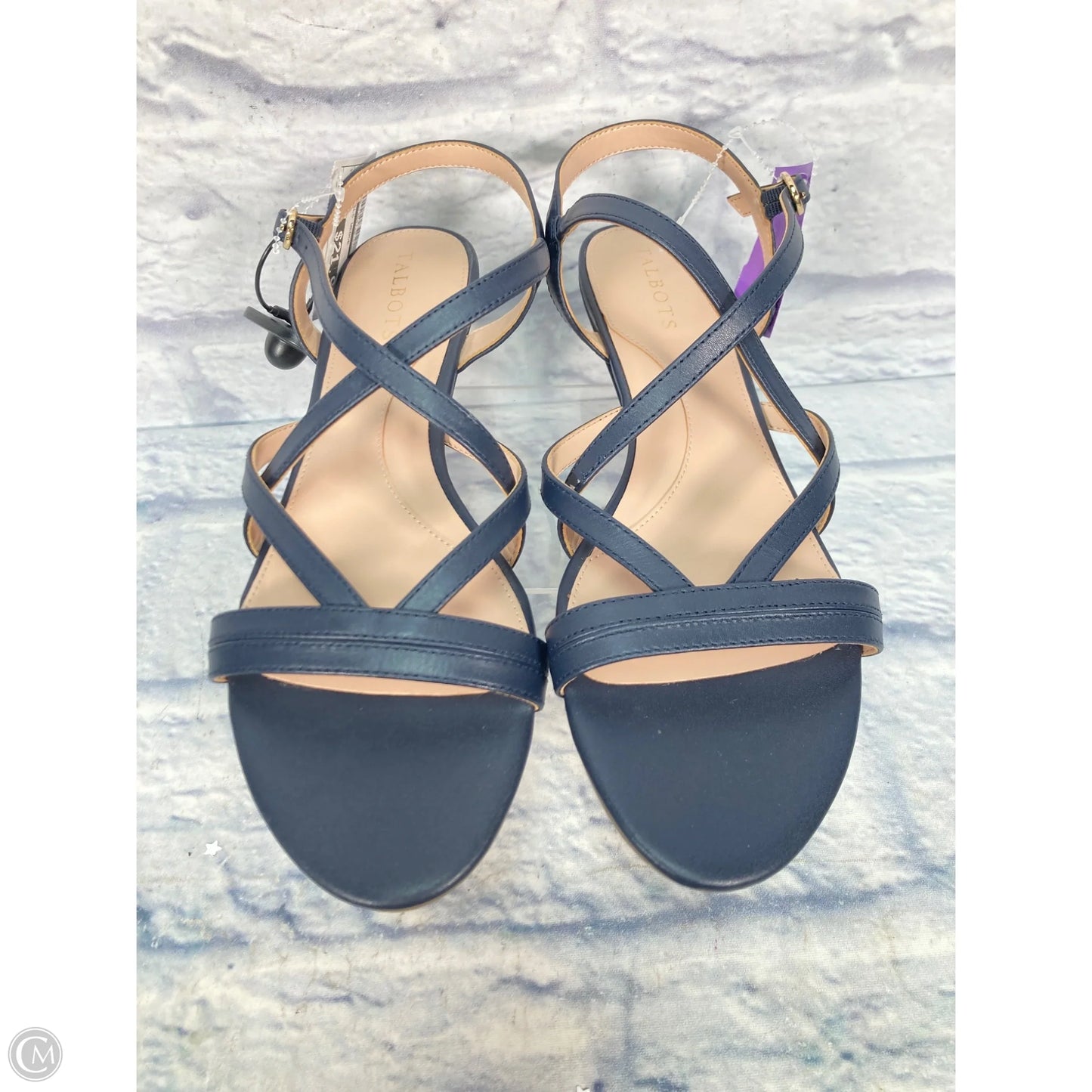 Shoes Heels Wedge By Talbots In Navy, Size: 8