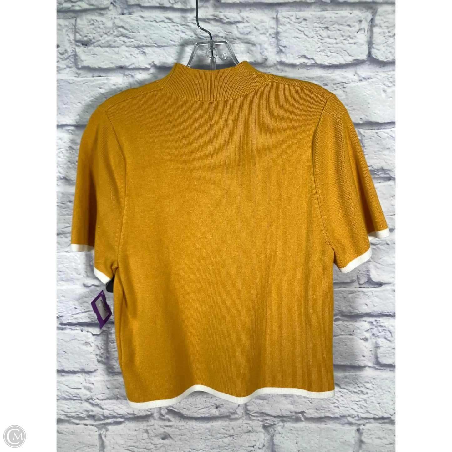 Top Short Sleeve By Maeve In Yellow, Size: 1x