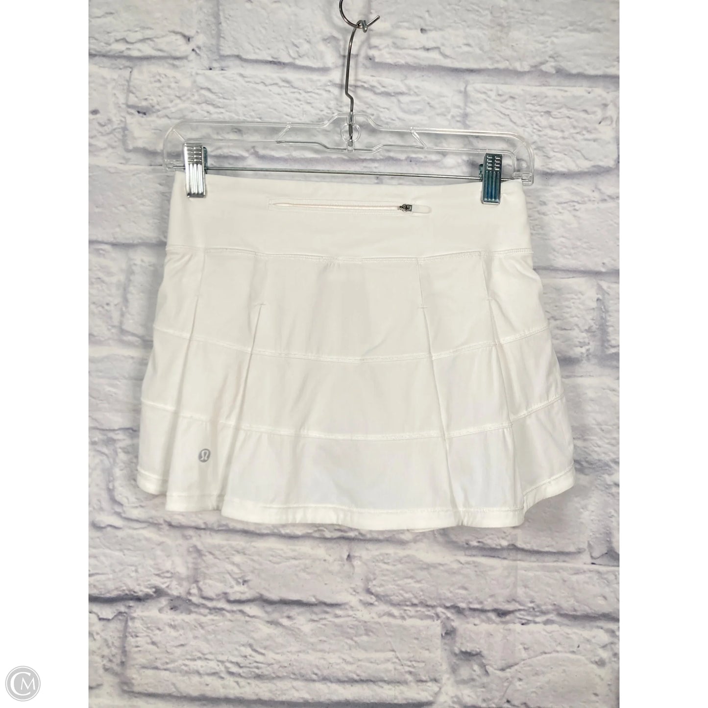 Athletic Skort By Lululemon In White, Size: 2