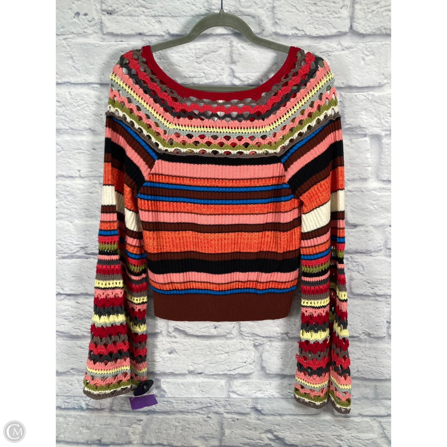 Sweater By Free People In Orange & Red, Size: S