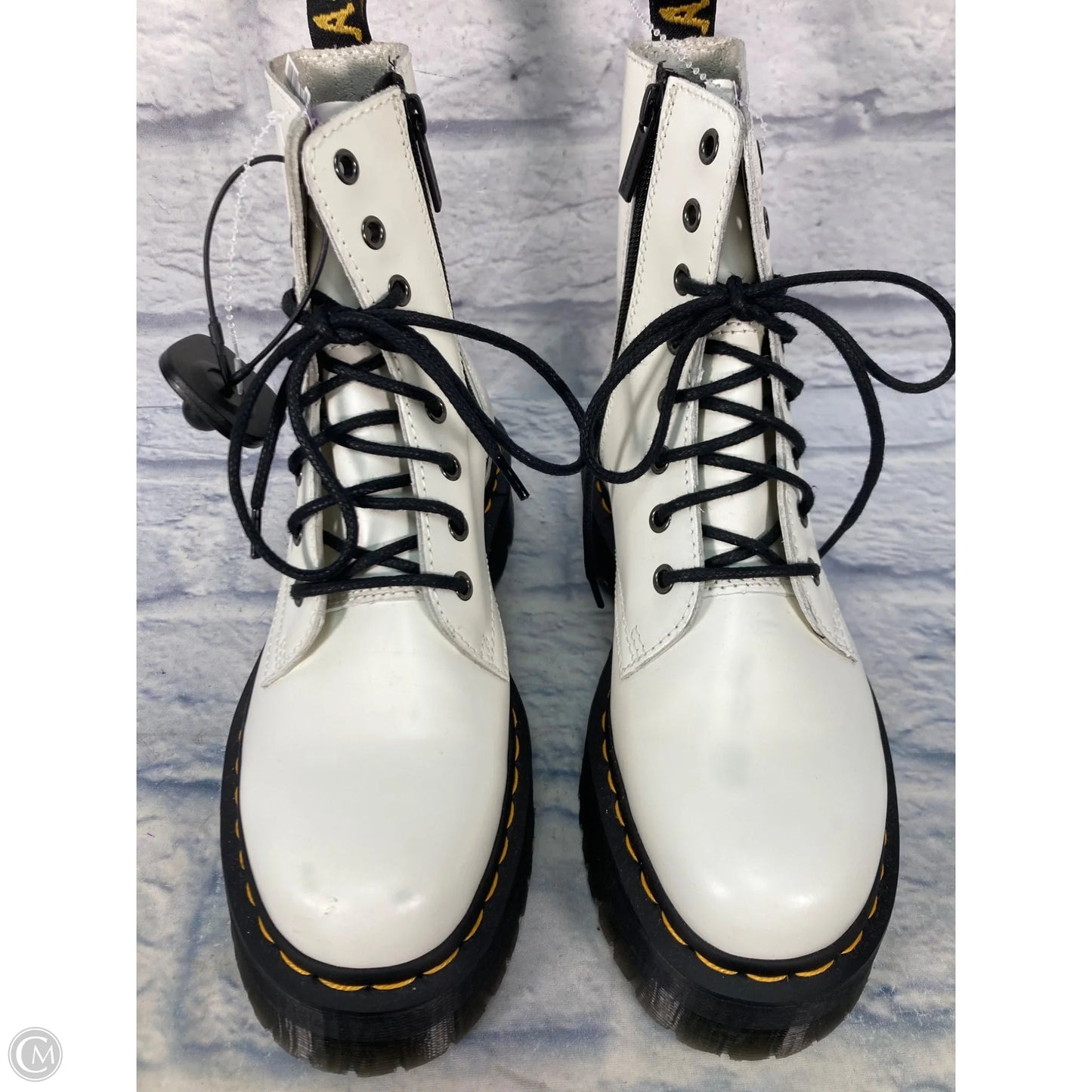 Boots Combat By Dr Martens In Black & White, Size: 7