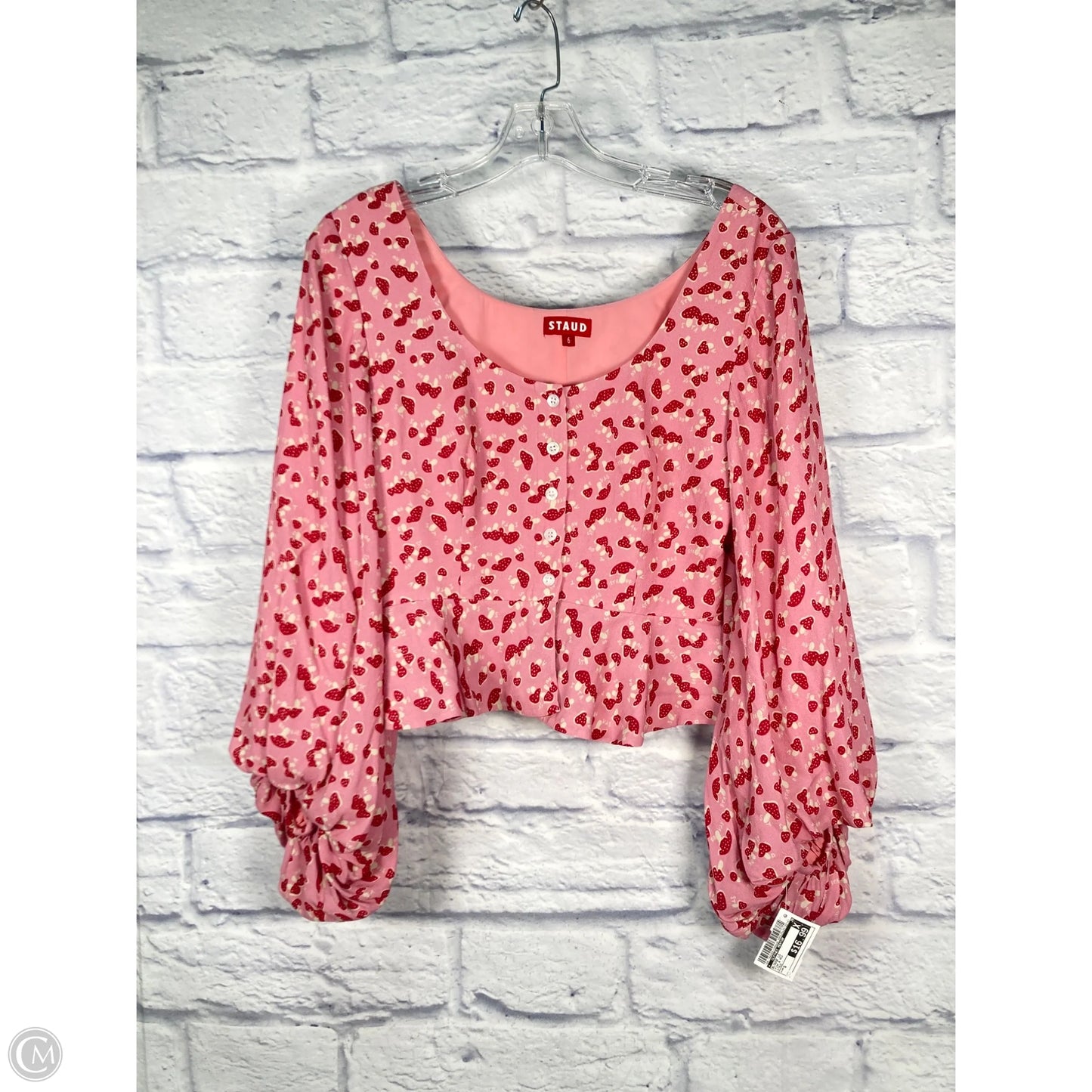 Blouse Long Sleeve By Clothes Mentor In Pink & Red, Size: S