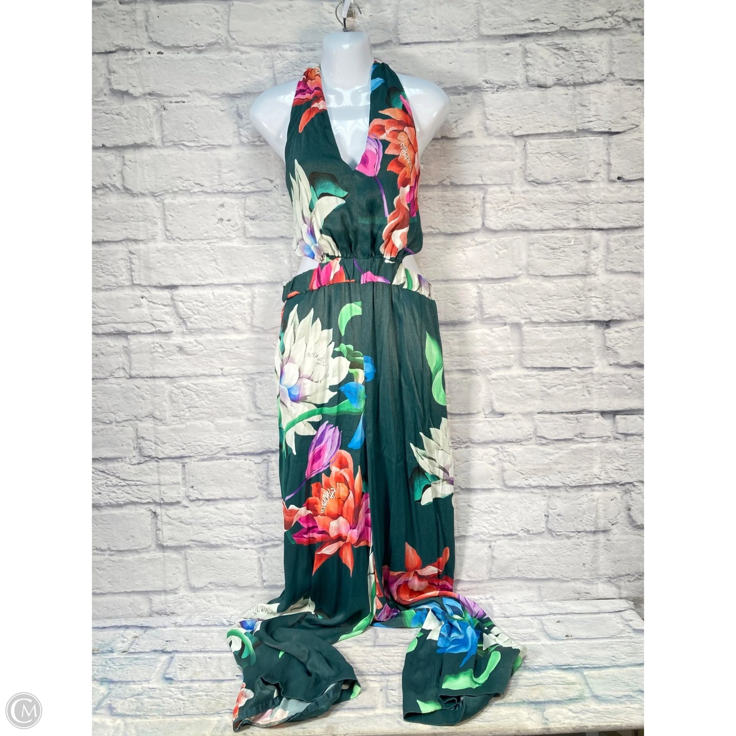 Jumpsuit By Maeve In Green & Orange, Size: M