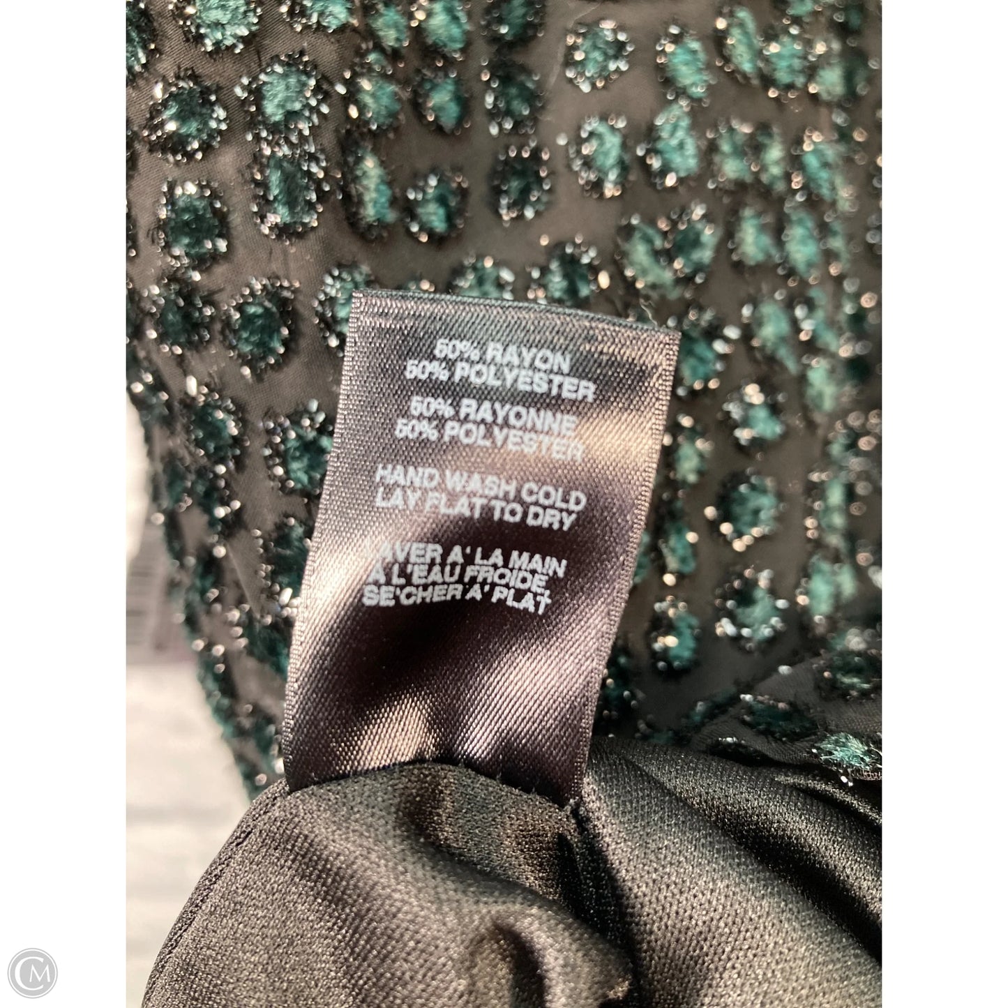 Dress Party Short By Amadi In Black & Green, Size: S