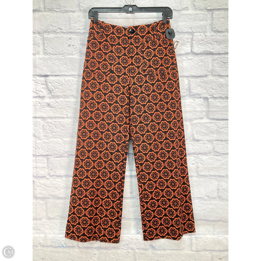 Pants Cropped By Maeve In Black & Orange, Size: 4