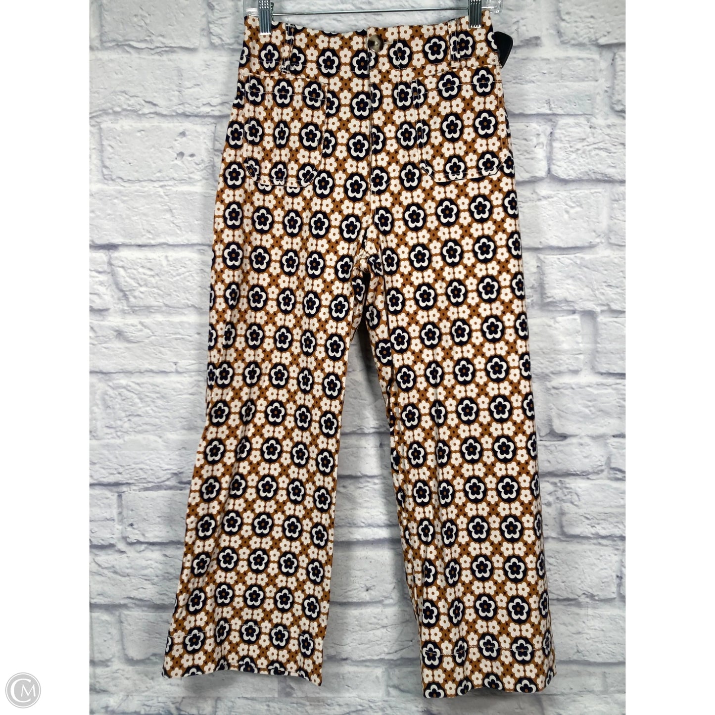 Pants Cropped By Maeve In Blue & Orange, Size: 4