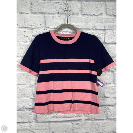 Sweater Short Sleeve By English Factory In Blue & Pink, Size: M