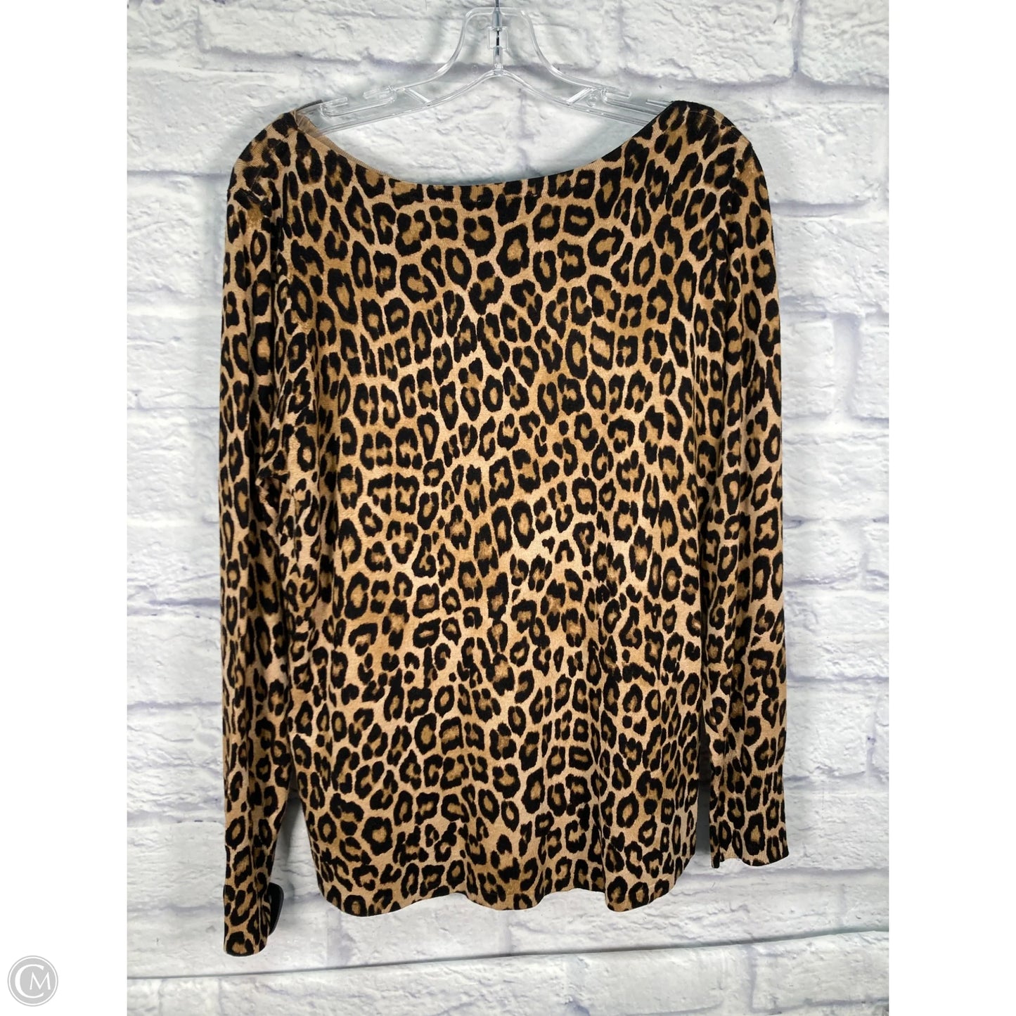 Sweater By Chicos In Animal Print, Size: L