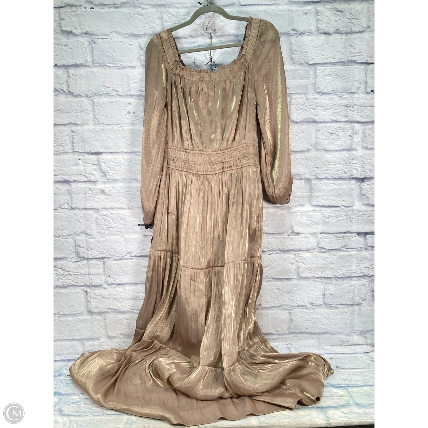 Dress Casual Maxi By Anthropologie In Gold, Size: L