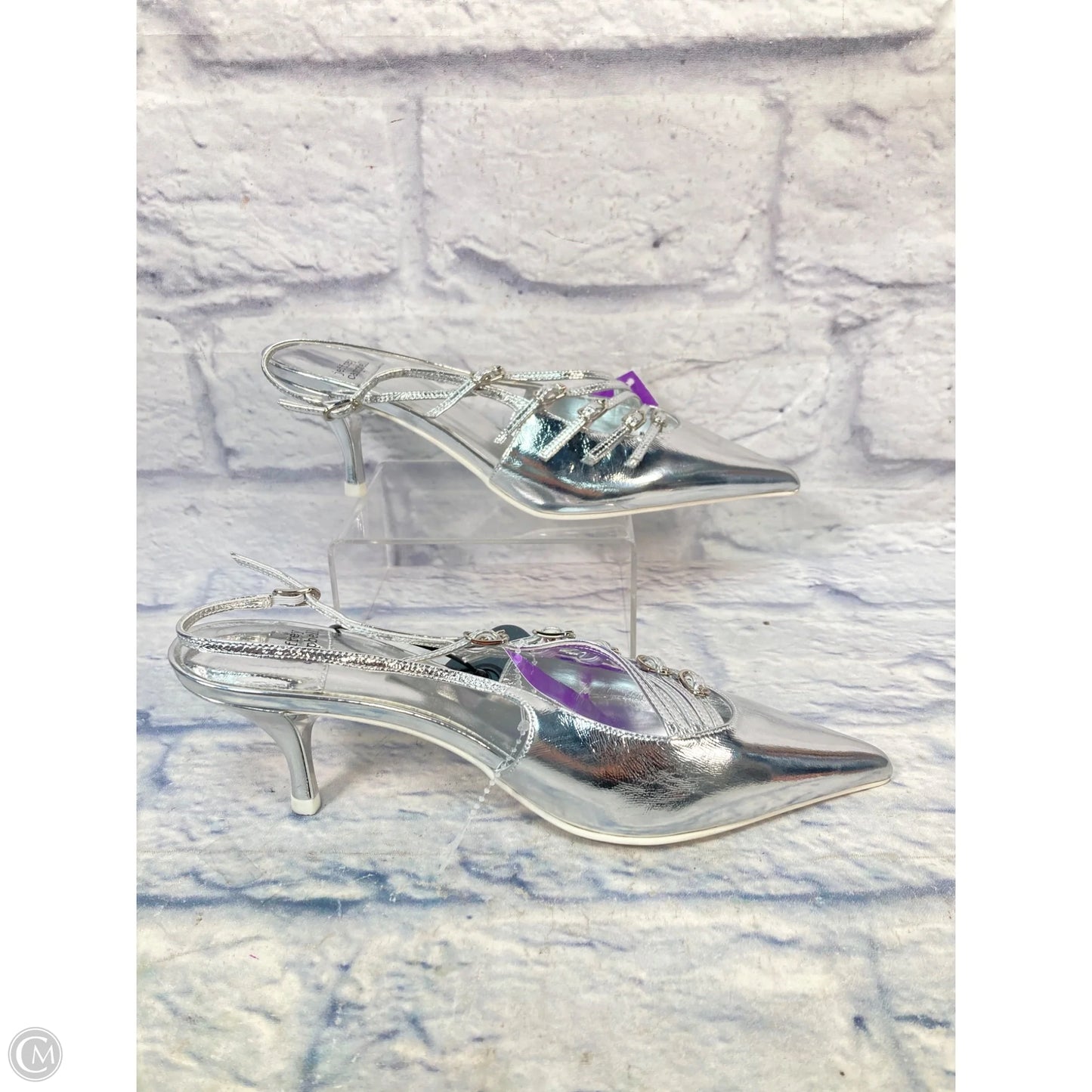 Shoes Heels Kitten By Jeffrey Campbell In Silver, Size: 6
