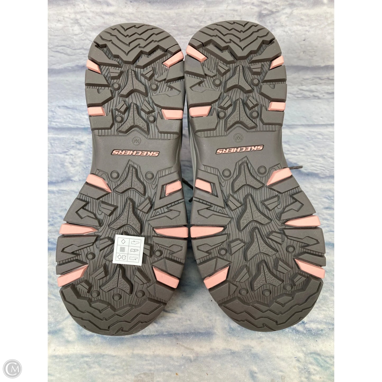 Boots Hiking By Skechers In Brown & Pink, Size: 9