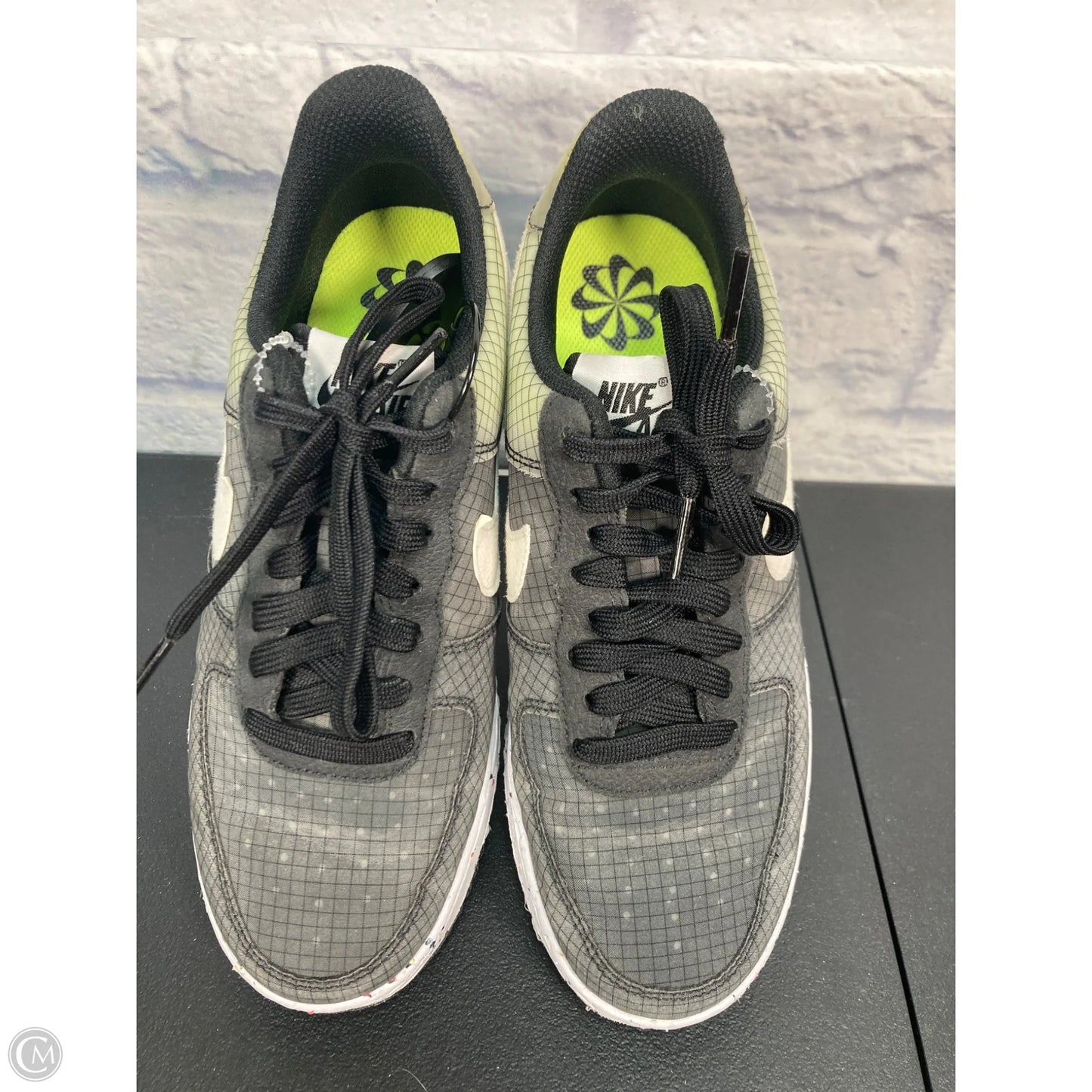 Shoes Athletic By Nike In Grey & Yellow, Size: 7