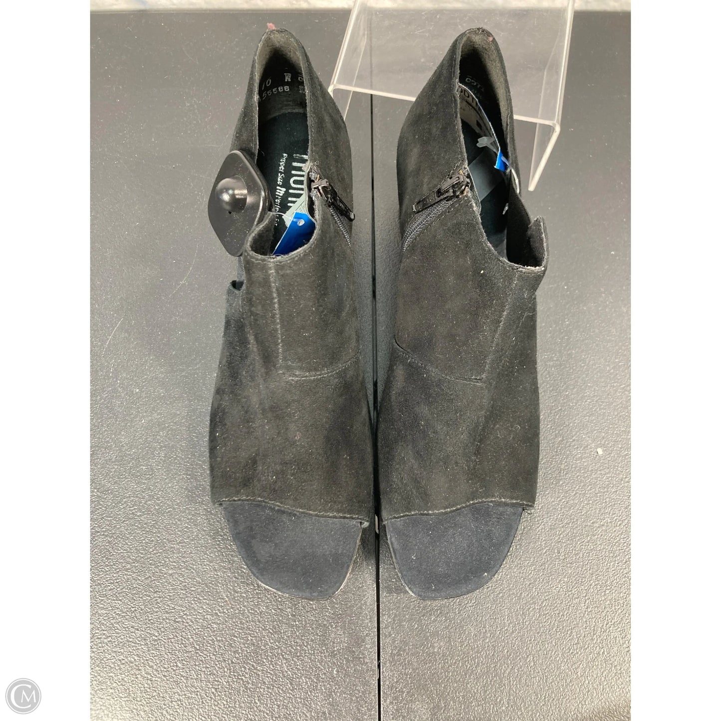 Shoes Heels Block By Munro In Black & Silver, Size: 10