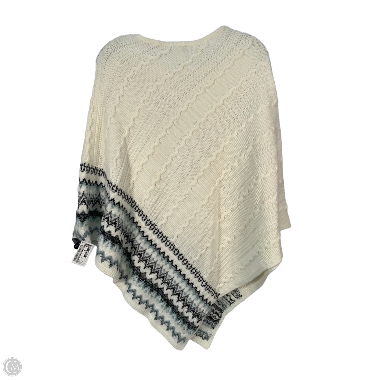 Shawl By White House Black Market In Cream & Grey, Size: S