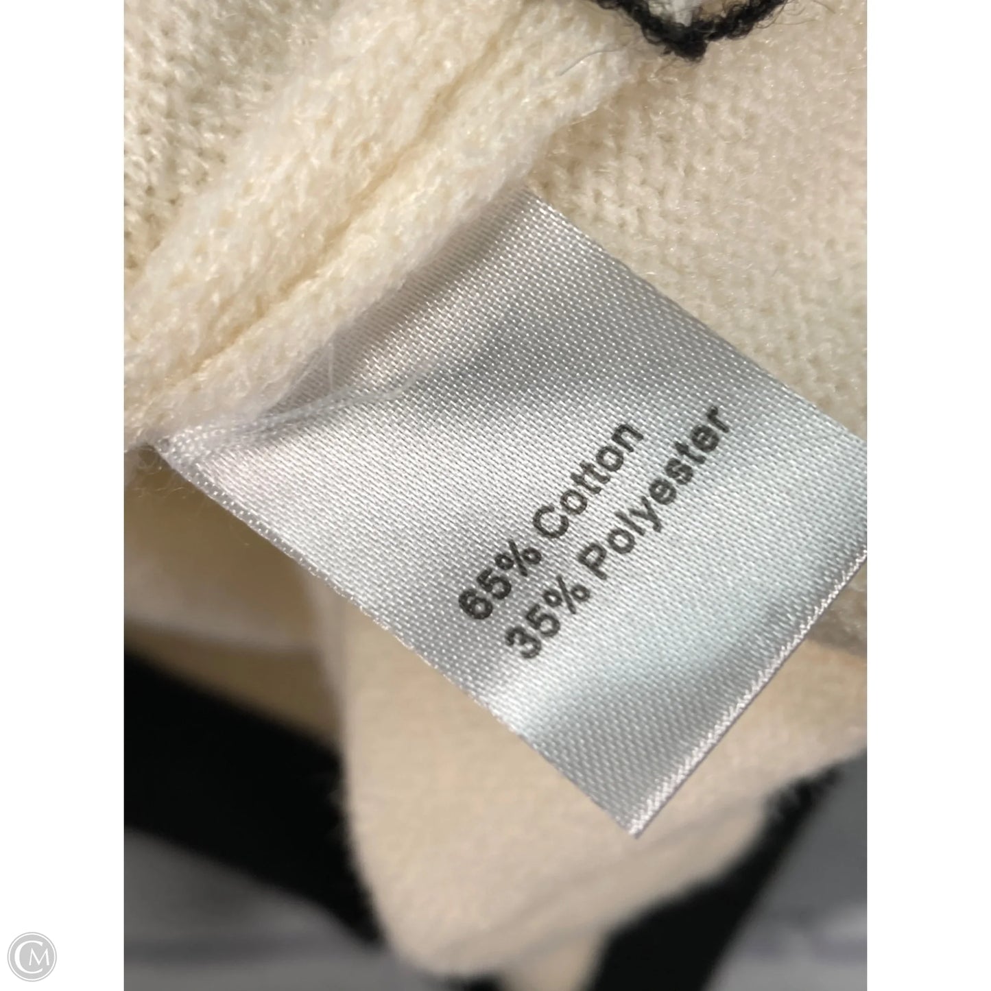 Sweater By Clothes Mentor In Cream & Silver, Size: M