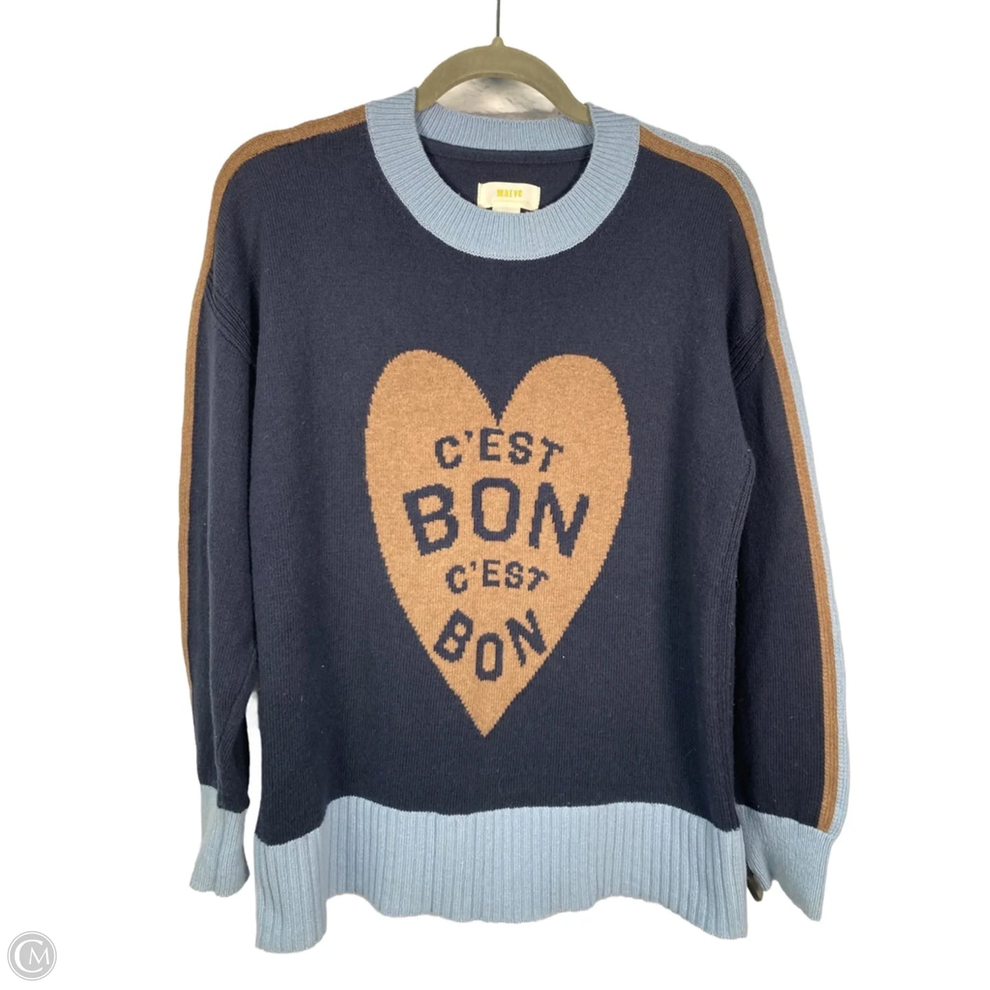 Sweater By Maeve In Blue & Brown, Size: Xs