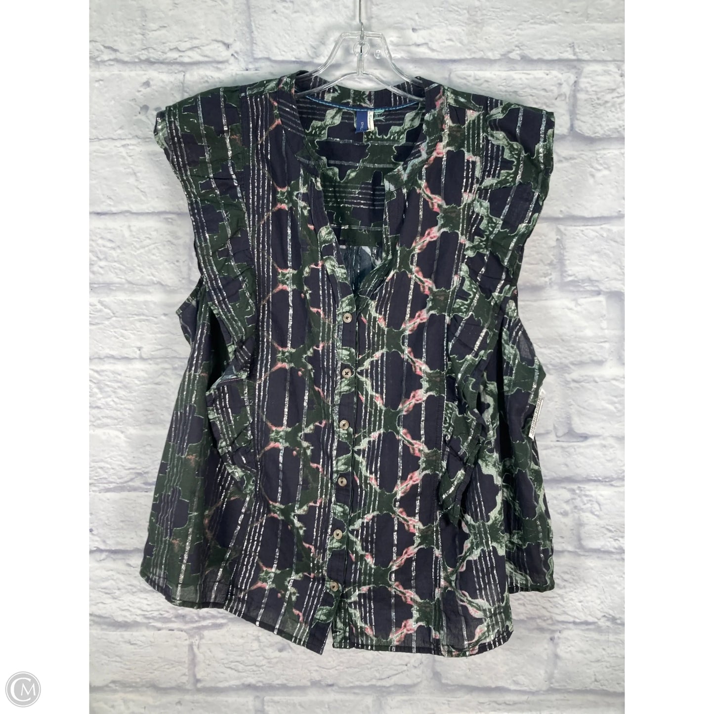 Top Sleeveless By Pilcro In Blue & Green, Size: Xl