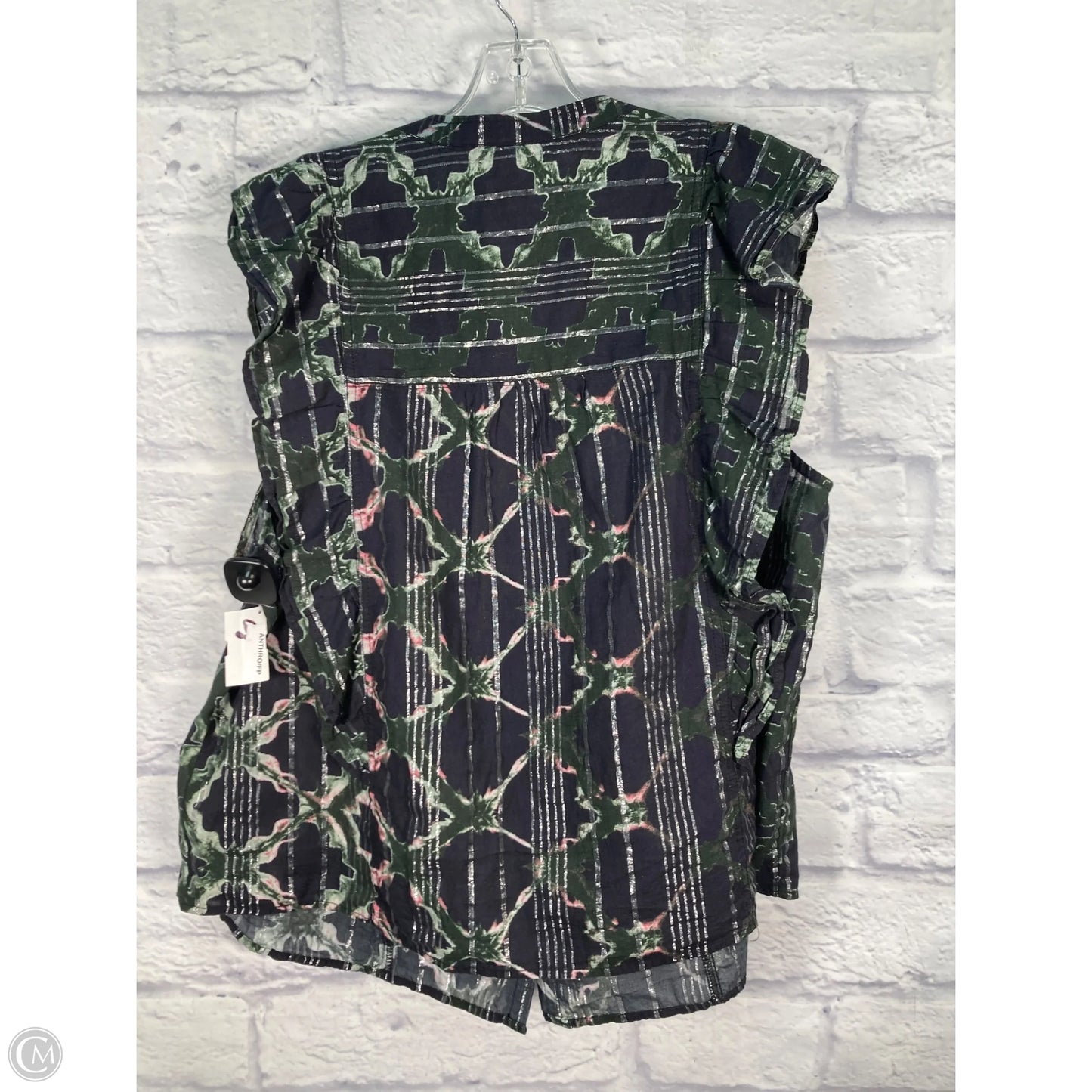 Top Sleeveless By Pilcro In Blue & Green, Size: Xl