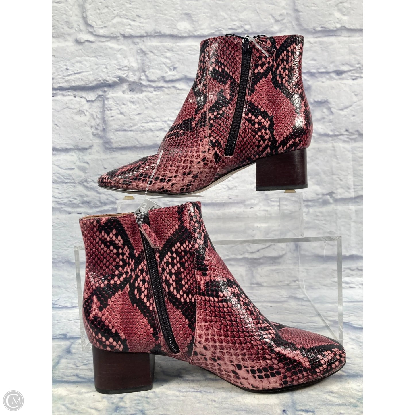 Boots Ankle Flats By Anthropologie In Pink, Size: 8