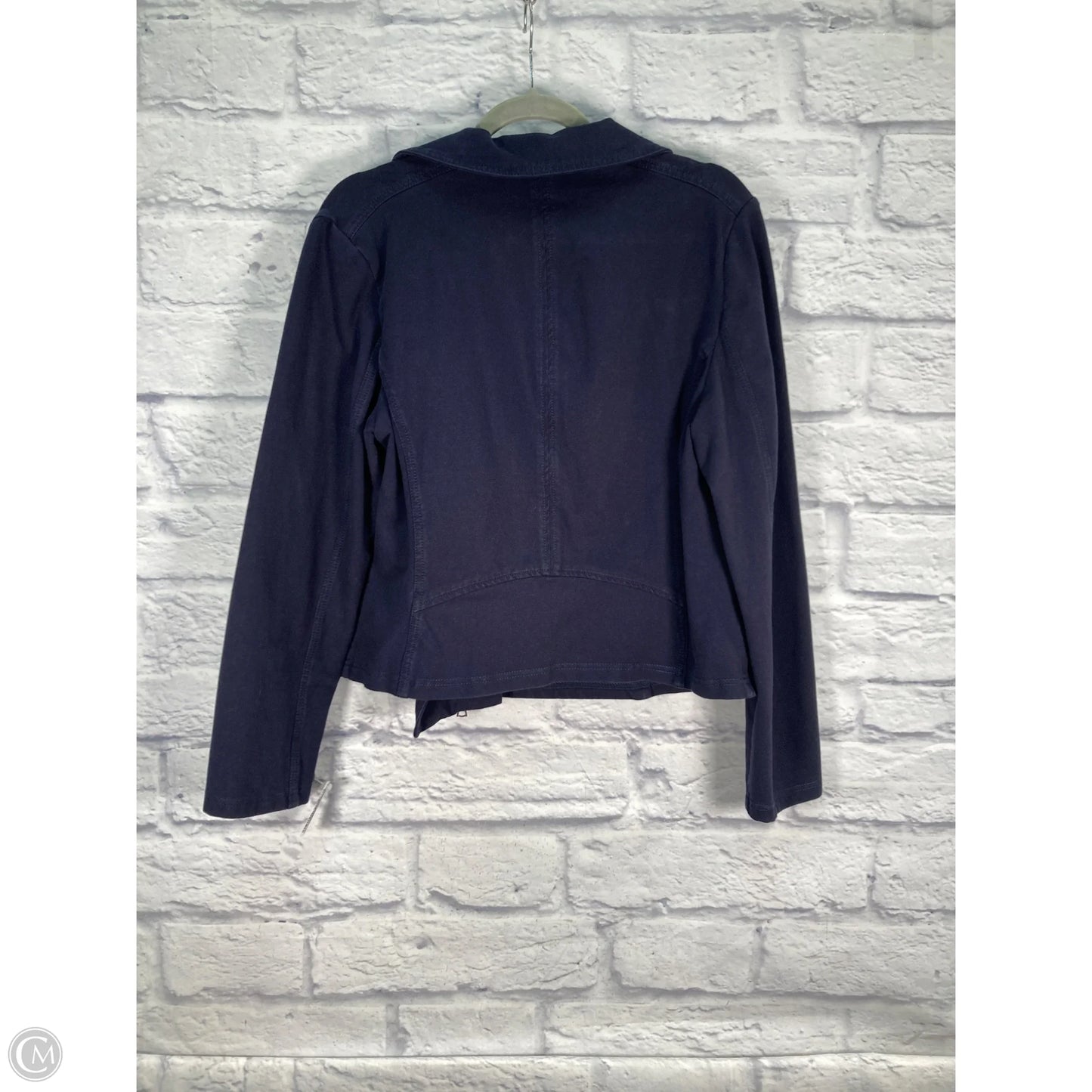 Jacket Moto By Chicos In Navy, Size: M