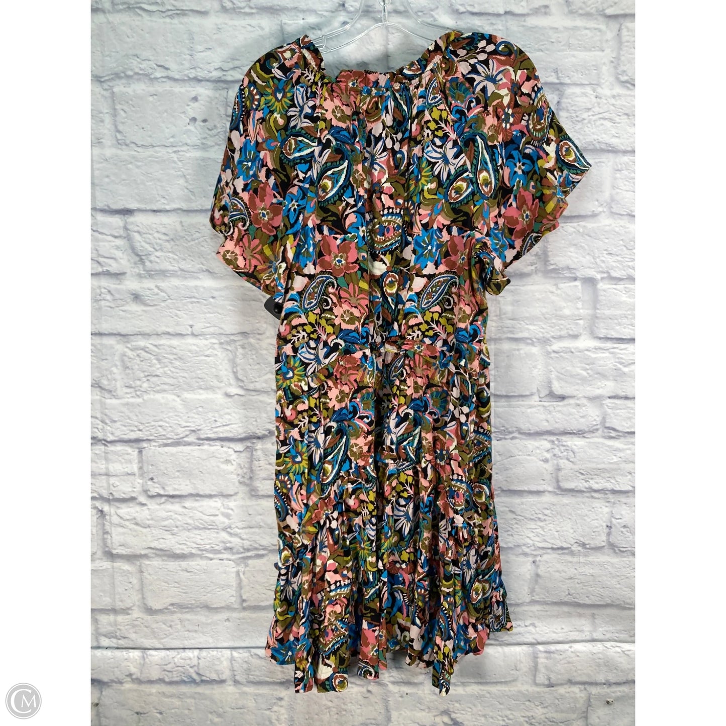 Dress Casual Short By Anthropologie In Blue & Pink, Size: L