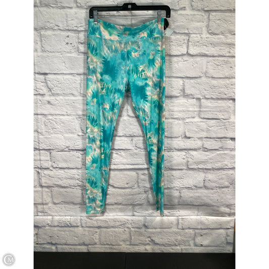 Athletic Leggings By Johnny Was In Blue & White, Size: L