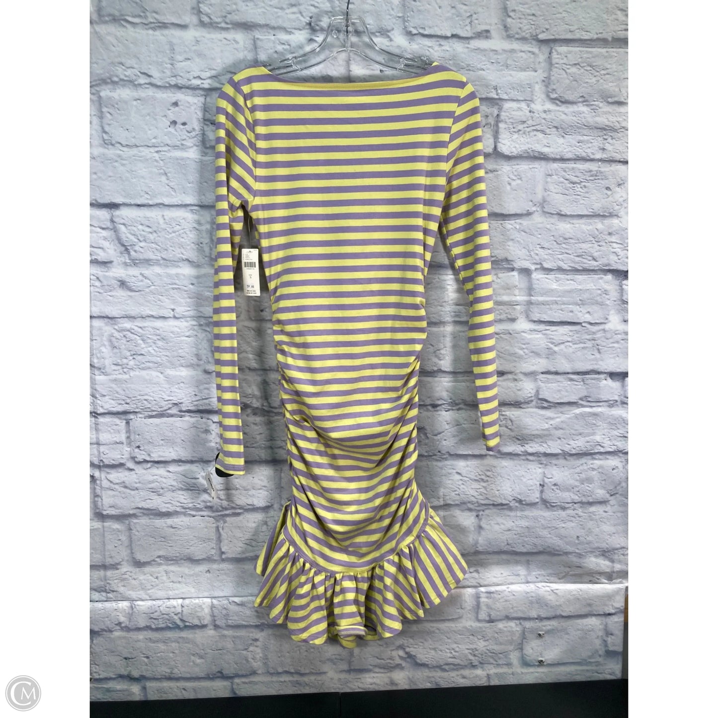 Dress Casual Midi By Daily Practice By Anthropologie In Purple & Yellow, Size: S