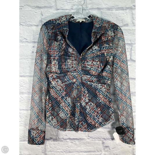 Top Long Sleeve By Ramy Brook In Blue & Red, Size: S
