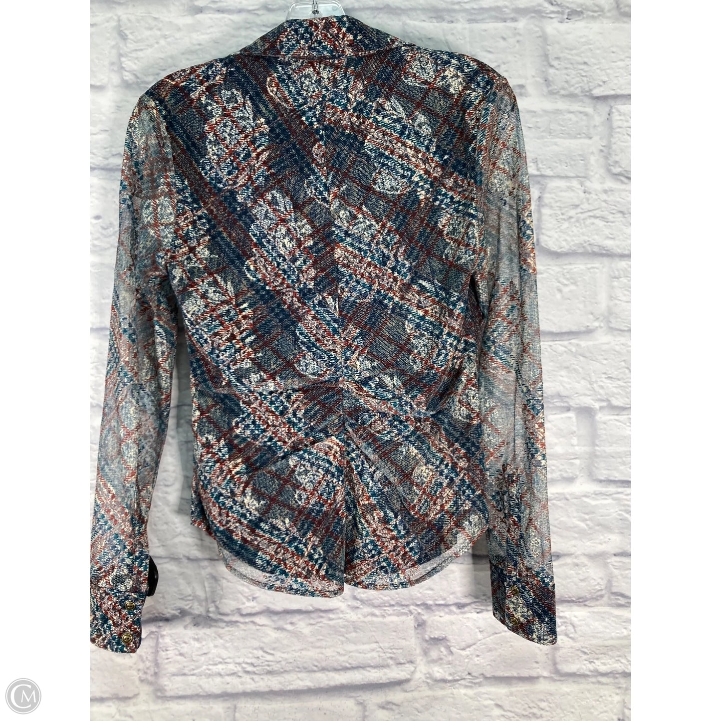 Top Long Sleeve By Ramy Brook In Blue & Red, Size: S