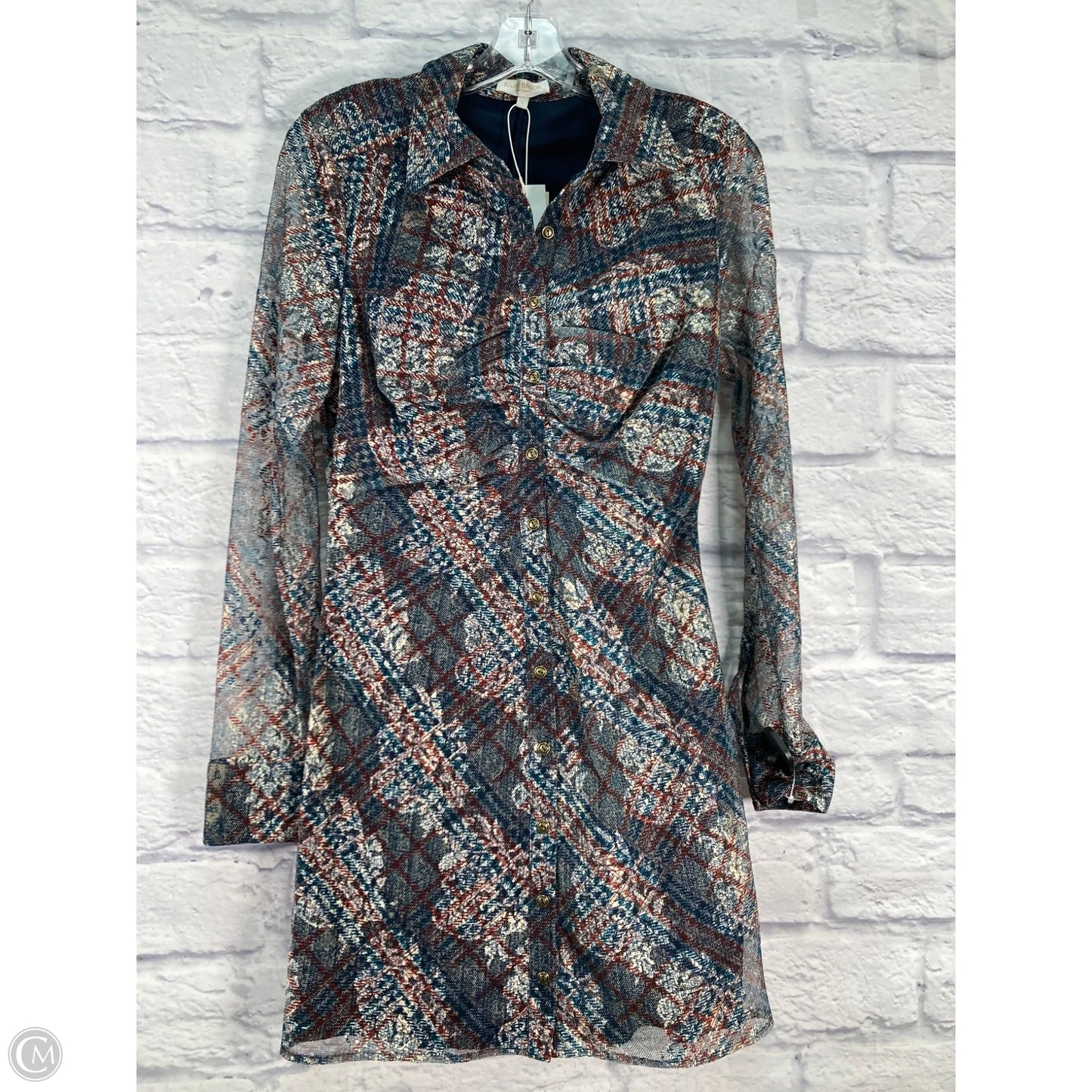 Dress Casual Short By Ramy Brook In Blue & Red, Size: S