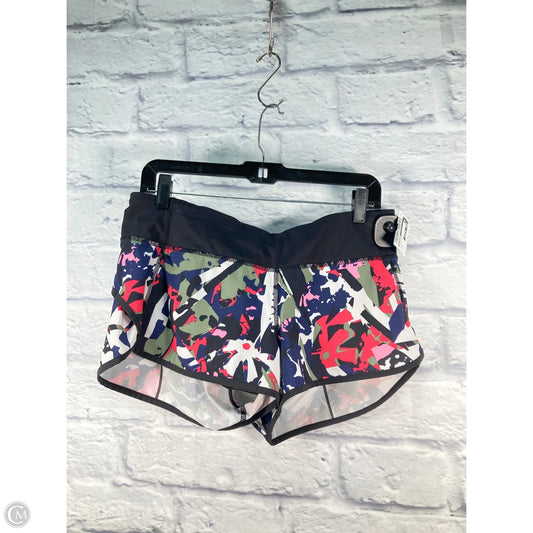 Athletic Shorts By Lululemon In Black & Green, Size: M
