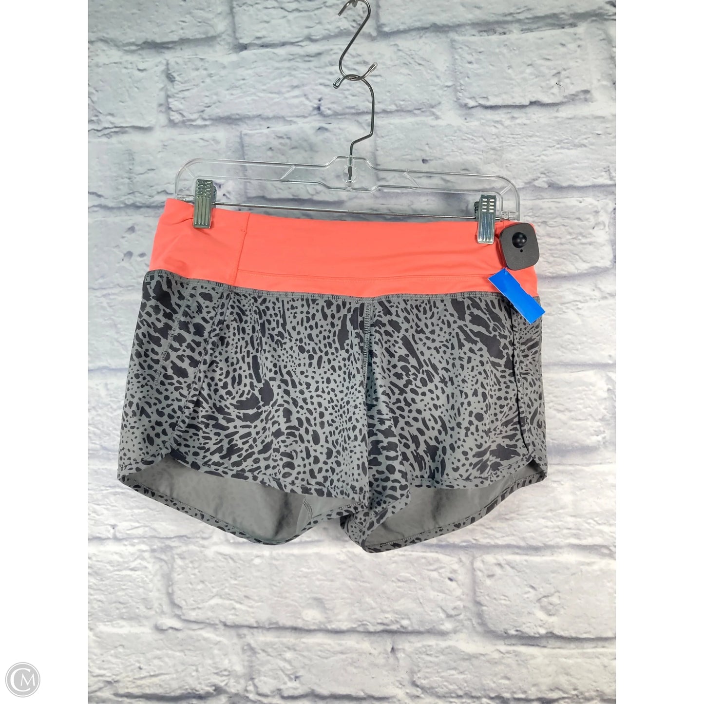Athletic Shorts By Lululemon In Grey & Orange, Size: S