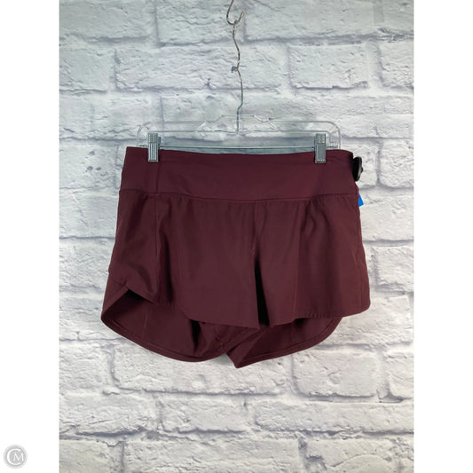 Athletic Shorts By Lululemon In Maroon, Size: M