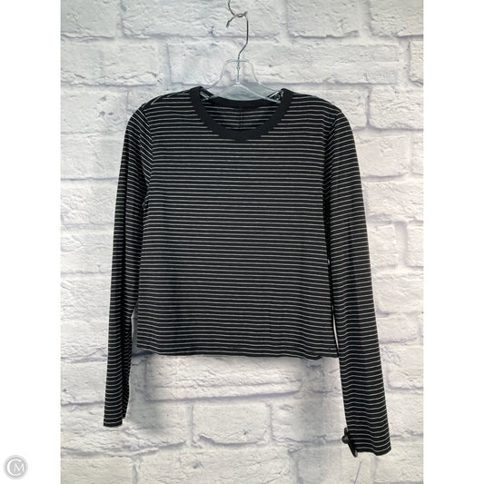Athletic Top Long Sleeve Crewneck By Lululemon In Black & White, Size: S