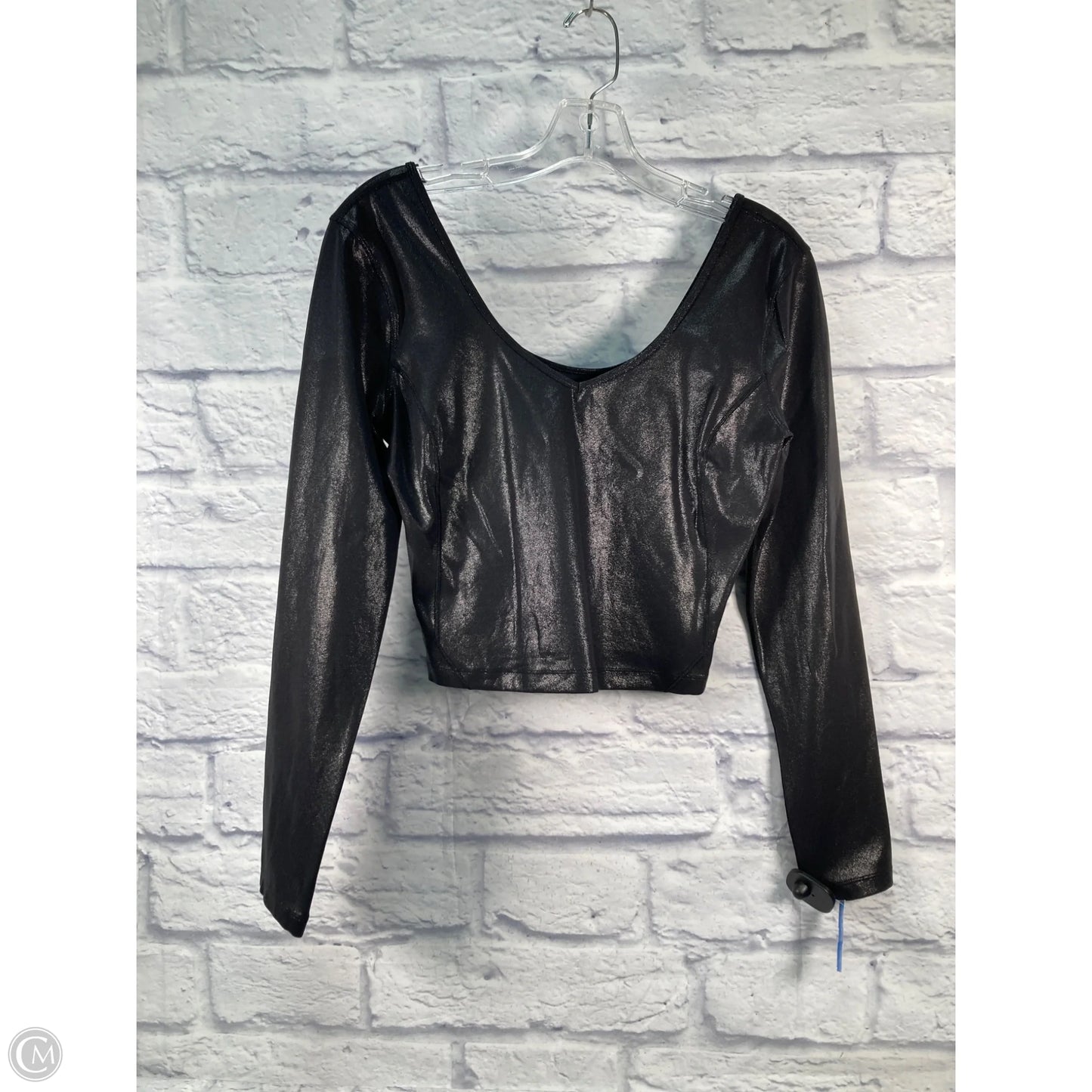 Athletic Top Long Sleeve Crewneck By Lululemon In Black, Size: M