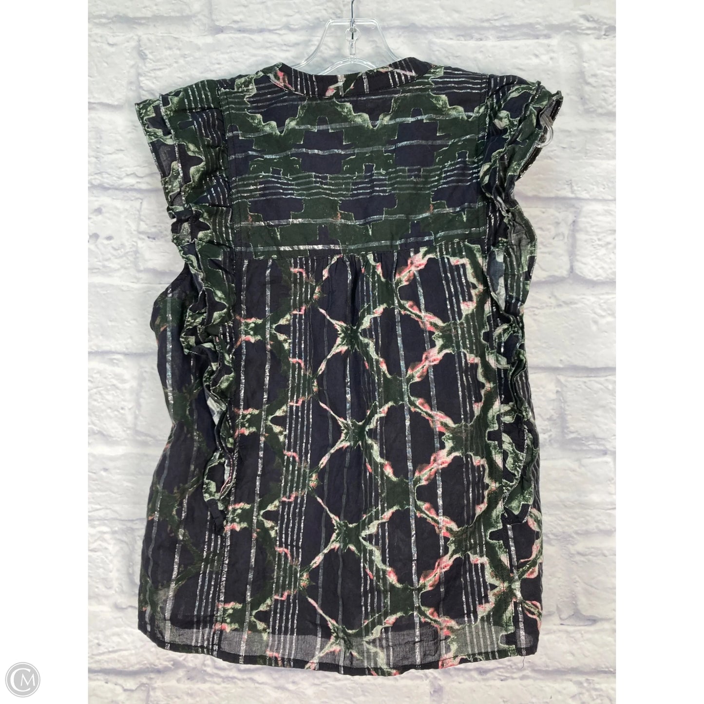 Top Sleeveless By Pilcro In Blue & Green, Size: L