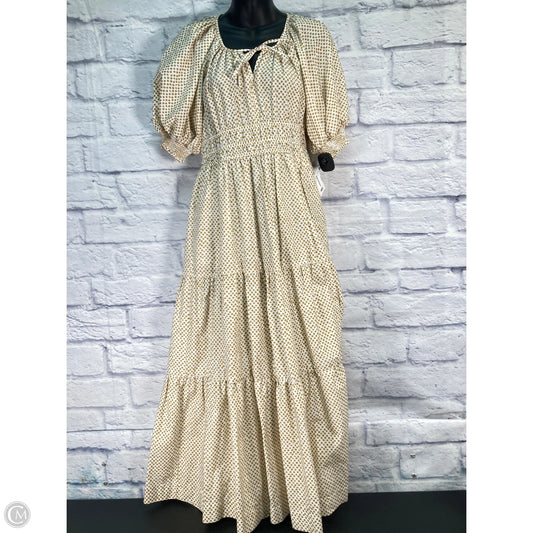 Dress Casual Maxi By Anthropologie In White & Yellow, Size: Xs