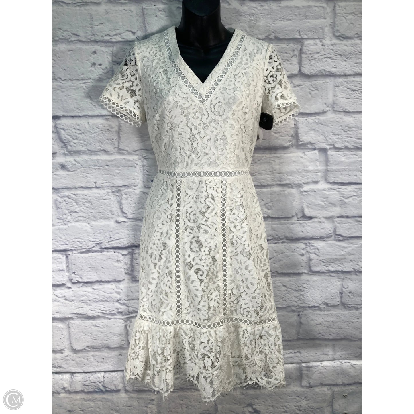 Dress Designer By Karl Lagerfeld In Cream, Size: Xs