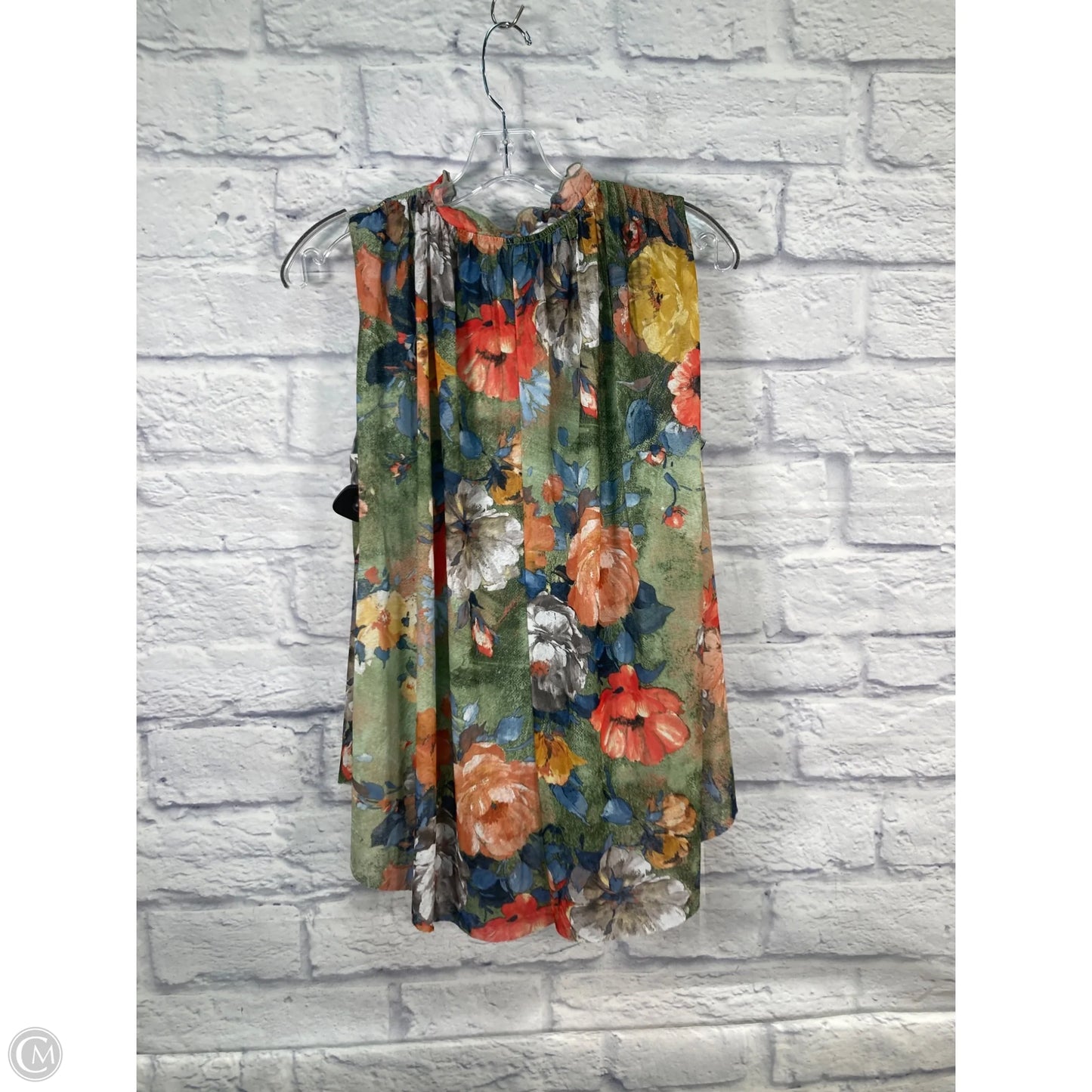 Top Sleeveless By Deletta In Blue & Green, Size: S