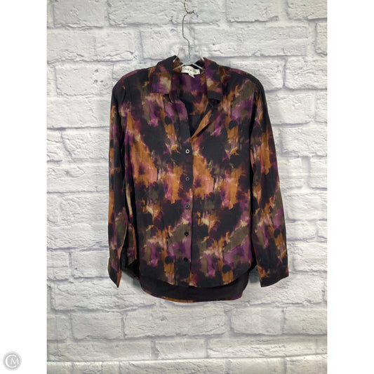 Top Long Sleeve By Cloth & Stone In Orange & Purple, Size: Xs
