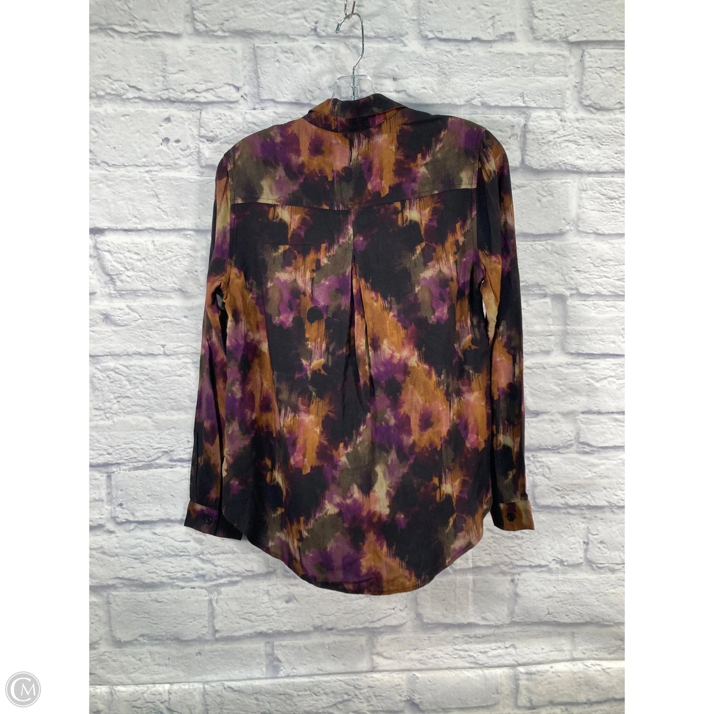 Top Long Sleeve By Cloth & Stone In Orange & Purple, Size: Xs