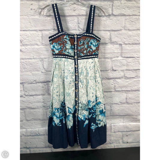 Dress Casual Short By Maeve In Blue & White, Size: Xsp