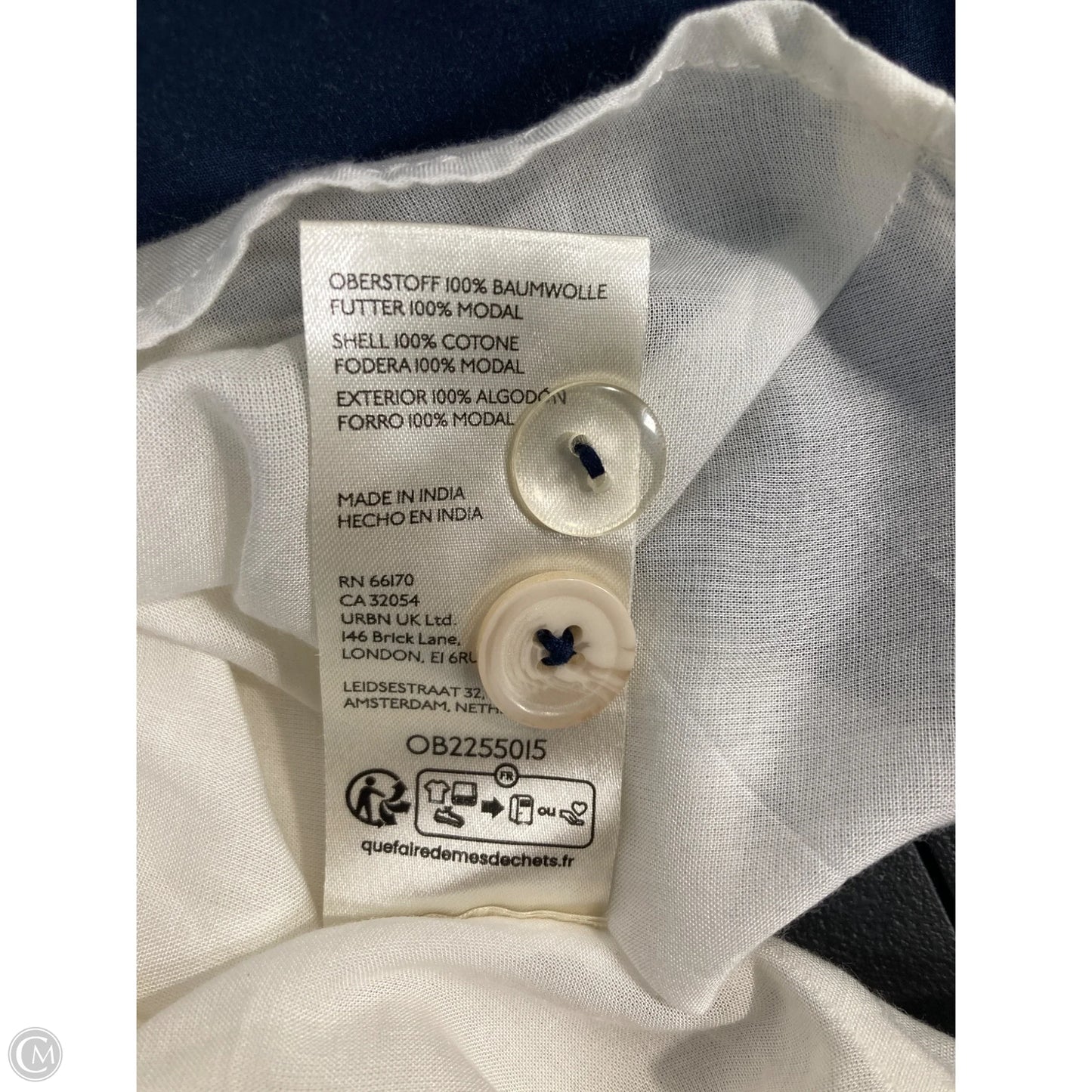 Dress Casual Short By Maeve In Blue & White, Size: Xsp
