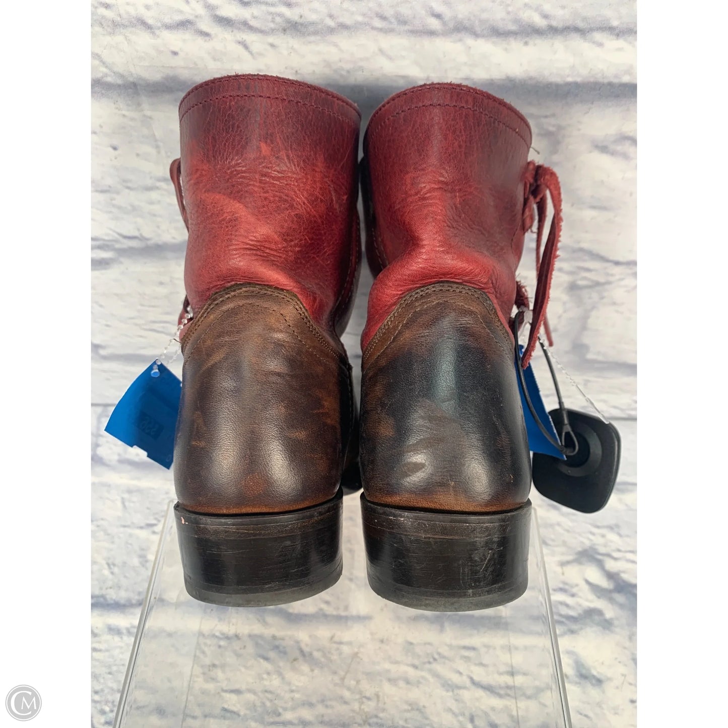 Boots Designer By Frye In Brown & Red, Size: 5.5