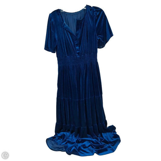 Dress Party Long By Clothes Mentor In Blue, Size: L