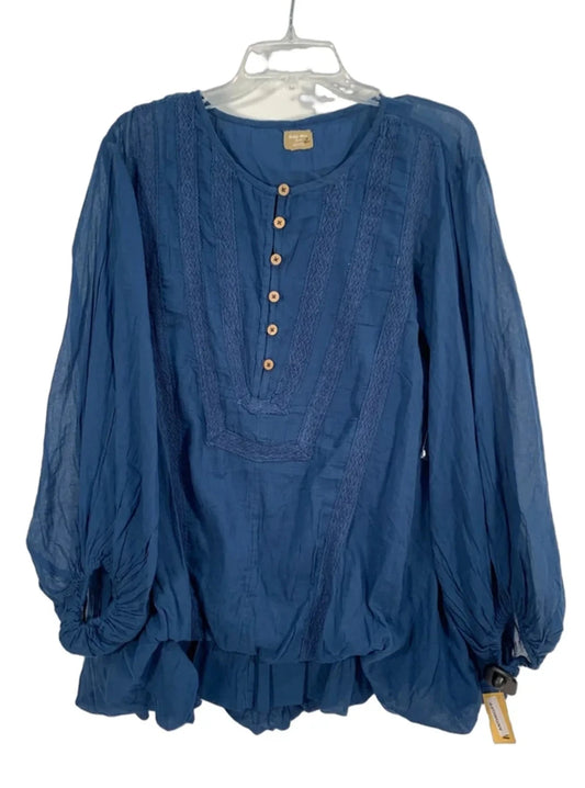 Top Long Sleeve By Free People In Blue, Size: Xs