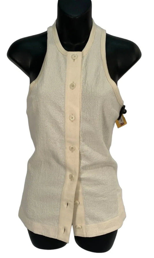 Top Sleeveless By Anthropologie In Cream, Size: Xs