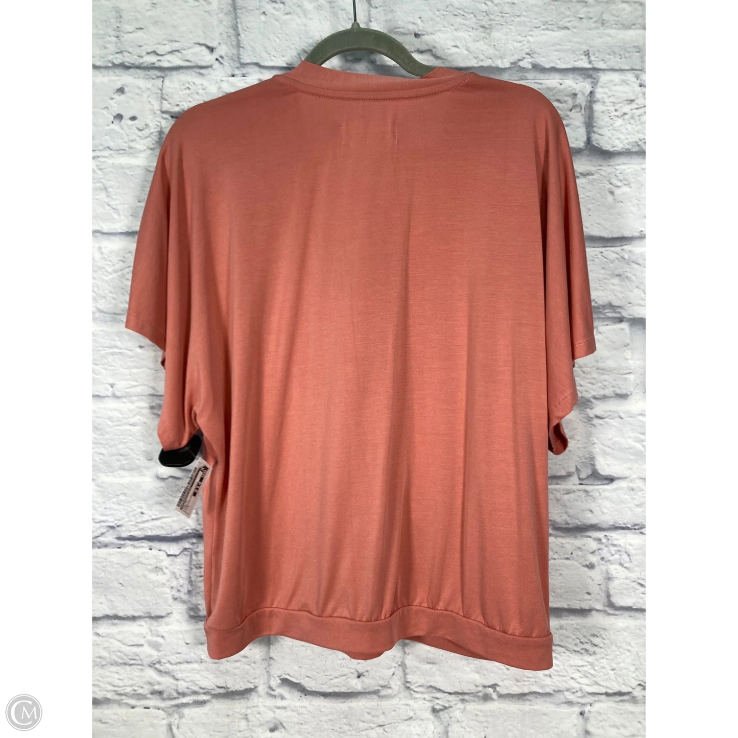 Top Short Sleeve By Anthropologie In Pink, Size: L